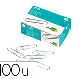 CLIPS LIDERPAPEL N. 2 LABIADOS 33MM 100 UND.