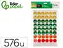 GOMETS ESCOLAR LIDERPAPEL CARAS BOLSA DE 12 HOJAS 48 CARAS POR HOJA COLORES SURTIDOS