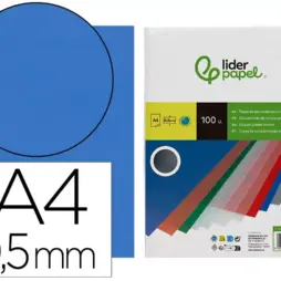 TAPA ENCUADERNACION POLIPROPILENO RAYADO 0,5MM AZUL