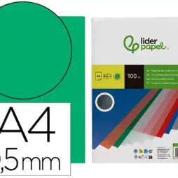 TAPA ENCUADERNACION POLIPROPILENO RAYADO 0,5MM VERDE