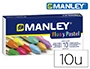 LAPICES CERA MANLEY FLUOR Y PASTEL CAJA DE 10 COLORES SURTIDOS