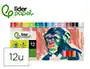 LAPICES CERA BLANDA LIDERPAPEL REDONDA CAJA DE 12 UNIDADES COLORES SURTIDOS
