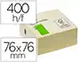 BLOC DE NOTAS ADHESIVAS QUITA Y PON Q-CONNECT 76X76 MM FSC AMARILLO CON 400 HOJAS