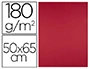 CARTULINA LIDERPAPEL 50X65 CM 180G/M2 ROJO NAVIDAD