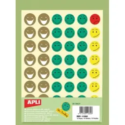 GOMETS ESCOLAR CARAS MR SMILEYBOLSA DE 12 HOJAS