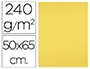 CARTULINA LIDERPAPEL 50X65 CM 240G/M2 AMARILLO LIMON PAQUETE DE 25 HOJAS