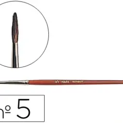 PINCELES ACUARELA LIDERPAPEL N║ 5 VIROLA CROMADA PELO ENGOMADO