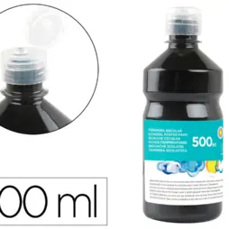 TEMPERA LIQUIDA LIDERPAPEL ESCOLAR 500 ML NEGRO