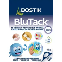 SUJETACOSA MASILLA BOSTIK BLU TACK BLANCO CUARTEADO